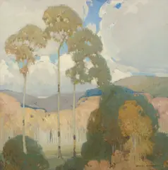 William Victor Higgins, Aspens, oil on canvas
