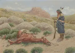 John Hauser, His Best Friend, 1904, gouache on paper