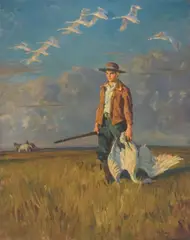 Frank B. Hoffman, Prairie Boy, oil on canvas
