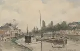 Johan Jongkind, Boaters on a Canal