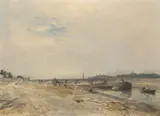 Johan Jongkind, Canal and Bridge, 1865, oil on canvas