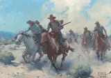 Wilhelm Heinrich Detlev Körner, The Posse Rode Fast, 1930, oil on canvas