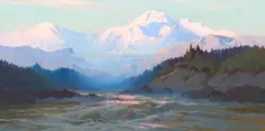 Sydney Laurence, Mount McKinley from the Tokositna River, oil on canvas