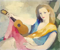 Marie Laurencin, Woman with Mandolin, 1940, oil on canvas