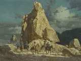 Night Patrol by Frank McCarthy, 1977, oil on canvas affixed to board, sold Jul 2007