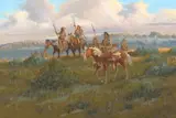 R. F. Morgan, Ahead of the Village Move, 2007, oil on canvas