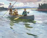 Ogden Pleissner, Drifting Down Stream