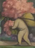 Diego Rivera, Cargador de Flores, 1936, watercolor on paper