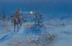 Charles Marion Russell, Joshing Moon, 1918, oil on canvas