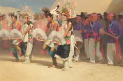 Butterfly Kachina Dancers by William Sharer, 1976, oil on canvas, sold Jul 2007