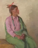 Joseph Henry Sharp, Elkfoot, oil on canvas
