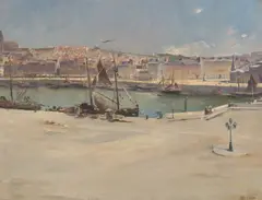 Lucien Simon, Harbor, 1890, oil on canvas