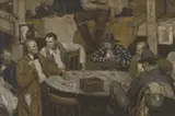 Donald Teague, The Bunkhouse Gang, 1927, oil on canvas