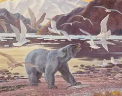 Paul Bransom, Glacier Bear, oil on board