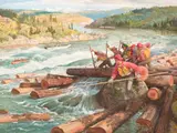 John Clymer, The Last Log Drive in the West