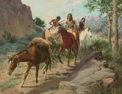 Charles Abel Corwin, A Successful Hunt, oil on canvas