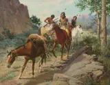 Charles Abel Corwin, A Successful Hunt, oil on canvas
