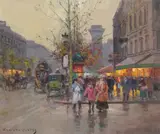 Édouard Cortès, Port St. Martin, oil on canvas