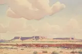 Maynard Dixon, Widelands of the Navajo, 1945, watercolor on paper