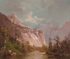 Royal Arches, Yosemite Trail by Thomas Hill, oil on canvas, sold Jul 2006