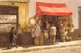 Clark Hulings, The Red Awning