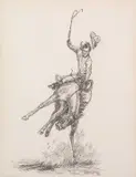 William R. James, Bucking Bronc
