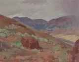 Frank Tenney Johnson, Wyoming Landscape Over Canyon Creek