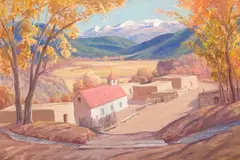 Sheldon Parsons, Cundiyo - New Mexico, oil on board