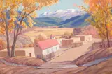 Sheldon Parsons, Cundiyo - New Mexico, oil on board