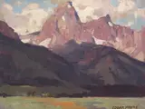 Riders in the Sky by Edgar Alwin Payne, oil on canvasboard, sold Jul 2006