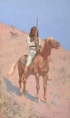 Frederic Remington, An Apache, 1891, oil on board