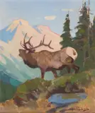 Carl Rungius, Elk in the High Country