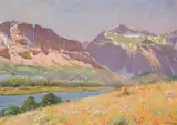 Joseph Henry Sharp, Sherburne Lake, Rocky Mountains, Glacier Park