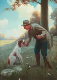 Frank Stick, Fetch, 1915, oil on canvas