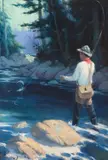 Frank Stick, King of the Pond, circa 1920, oil on canvas