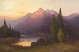Robert Wood, Sunset Peaks, Jackson Lake, Wyoming