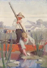N. C. Wyeth, Two Boys in a Punt, 1915, oil on canvas