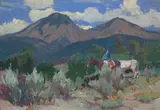 Oscar E. Berninghaus, Indian and Taos Mountain