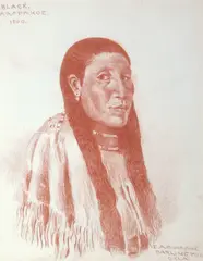 Elbridge Ayer Burbank, Seven drawings, conte on paper