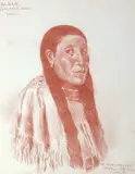 Elbridge Ayer Burbank, Seven drawings, conte on paper