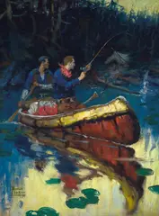 Benton H. Clark, Morning Catch, 1927, oil on canvas