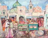 Leon Gaspard, Morocco - People in Medina