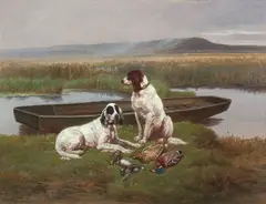 Jules Gélibert, Morning Hunt, oil on canvas