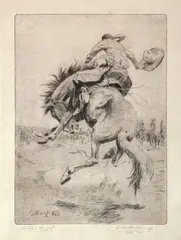 Elling William Gollings, Wild & Rugged, 1929, etching on paper