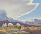 Edith Hamlin, Homestead on the Sevier, 1948, oil on canvas