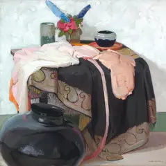William Victor Higgins, Pink and Black, 1918, oil on canvas