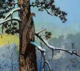 Lynn Bogue Hunt, Grouse Feathers, 1955, oil on canvas