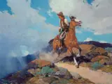 Cowboy by Frank Tenney Johnson, 1925, oil on canvas, sold Jul 2005