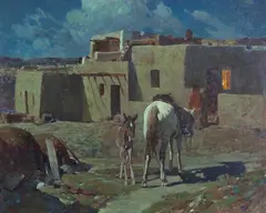 Frank Tenney Johnson, Journey's End, 1930, oil on canvas