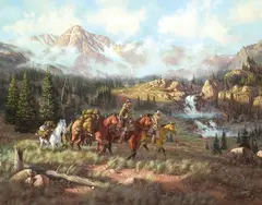 Fred Lucas, The Trailblazers, oil on canvas
